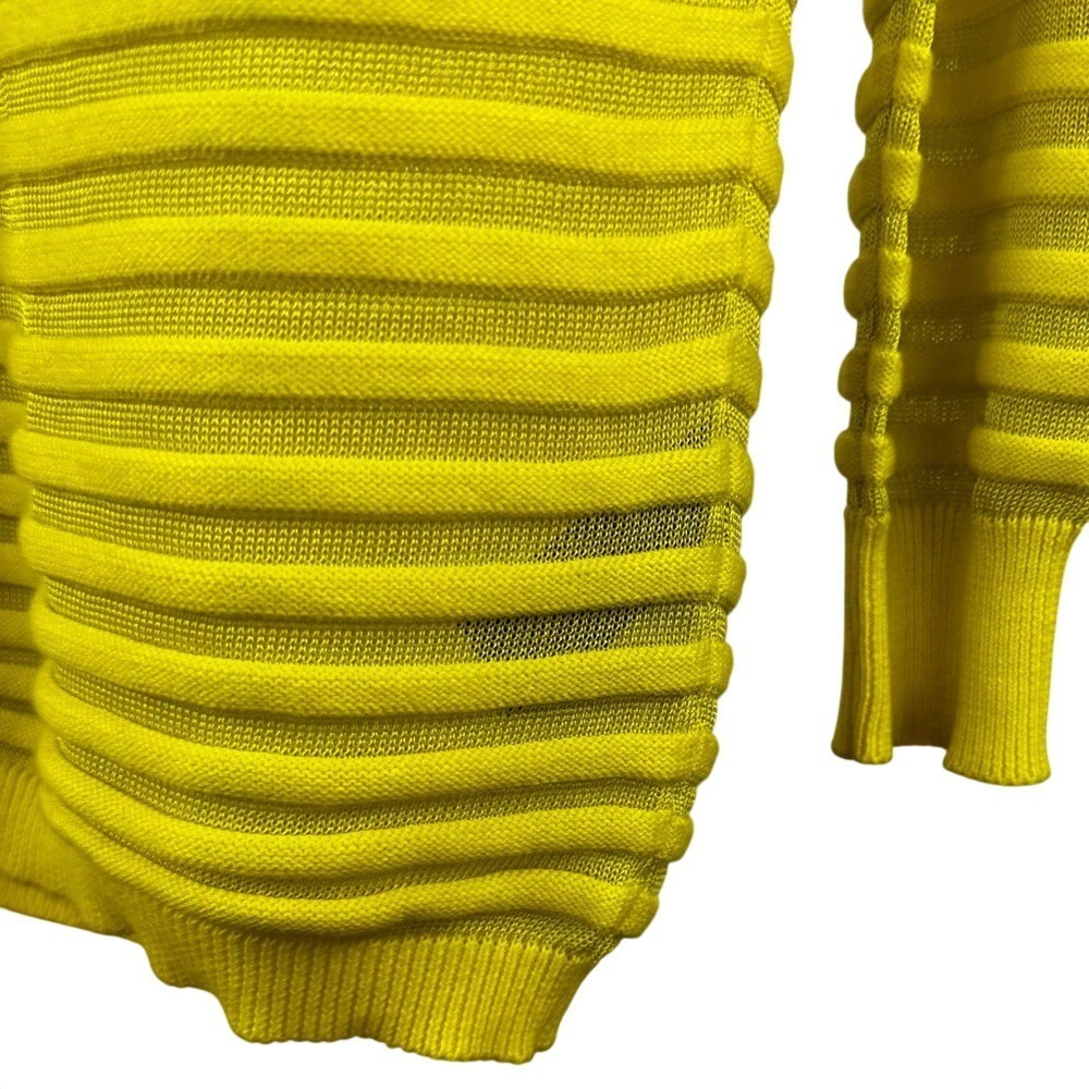 Yellow Sheer Striped Lightweight Sweater Vince Camuto Sheer Women's Size XS - Picture 6 of 11